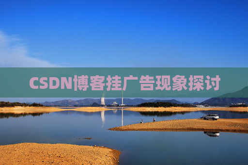 CSDN博客挂广告现象探讨